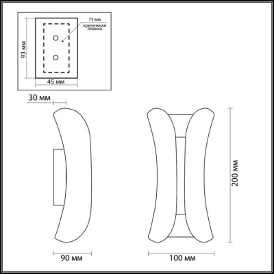 Архитектурная подсветка Krista 3886/6WG