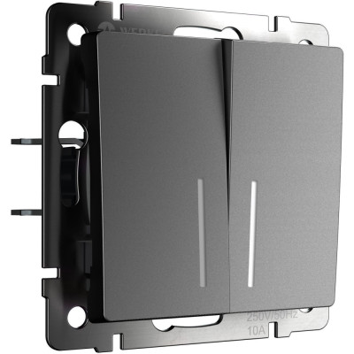 Выключатель Встраиваемые механизмы графит матовый W1120164
