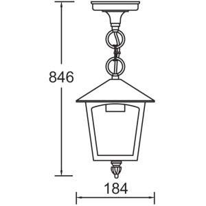 Уличный светильник подвесной  15905 Gb
