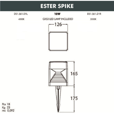 Грунтовый светильник Ester DS1.561.000.WXD1L